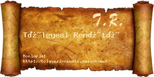 Tölgyesi Renátó névjegykártya