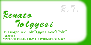 renato tolgyesi business card